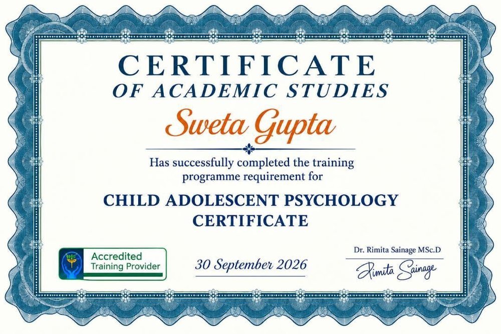 Child Adolescent Psychology Certificate